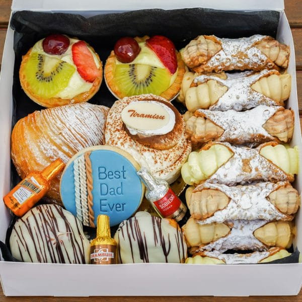 Father's Day Dessert Cannoli Gift Box - open